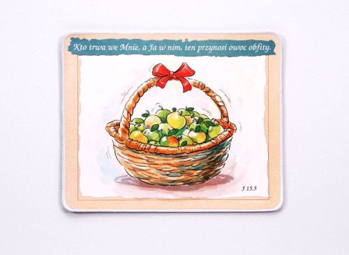 PODKŁADKA pod mysz do komputera - Kto trwa we Mnie,a Ja w nim,te przynosi owoc obfity e-religiine.pl