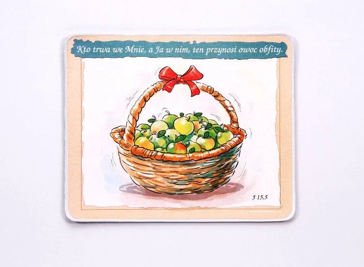 PODKŁADKA pod mysz do komputera - Kto trwa we Mnie,a Ja w nim,te przynosi owoc obfity e-religiine.pl