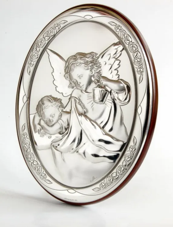 Obrazek srebrny Anioł Stróż - LINEA e-religijne.pl