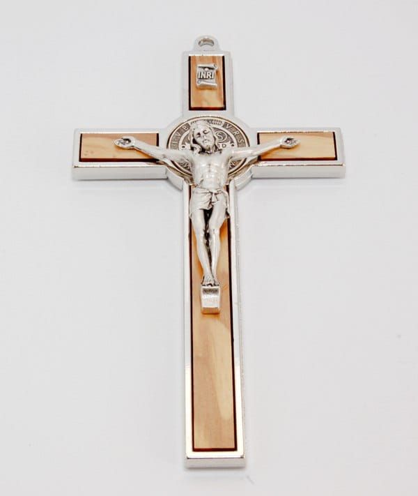 Krzyż św. Benedykta wiszący 12,5 cm jasny e-religijne.pl