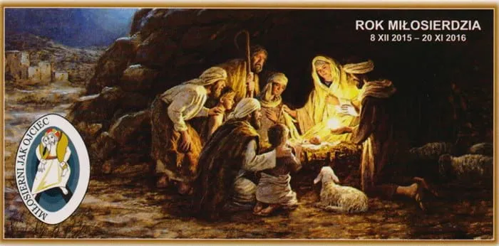Obrazki kolędowe na wizytę duszpasterską na Rok Miłosierdzia - wzór 8 pomoce duszpasterskie sklep księgarnia e-religijne.pl