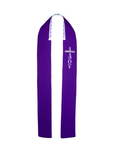 Stuła fioletowa haftowana 4-134-4