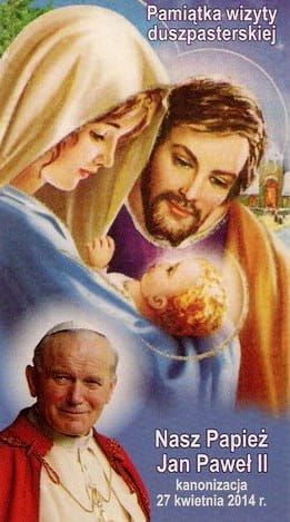 Obrazki na kolędę z Janem Pawłem II - wzór 4 (100 sztuk) e-religijne.pl