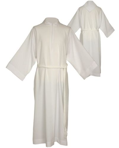 Alba lektorska z kapturem zestaw z cingulum i krzyżem lektorskim - papieskim mniejszym