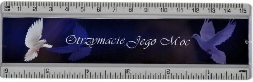 Linijka z hasłem religijnym Otrzymacie Jego moc e-religijne.pl