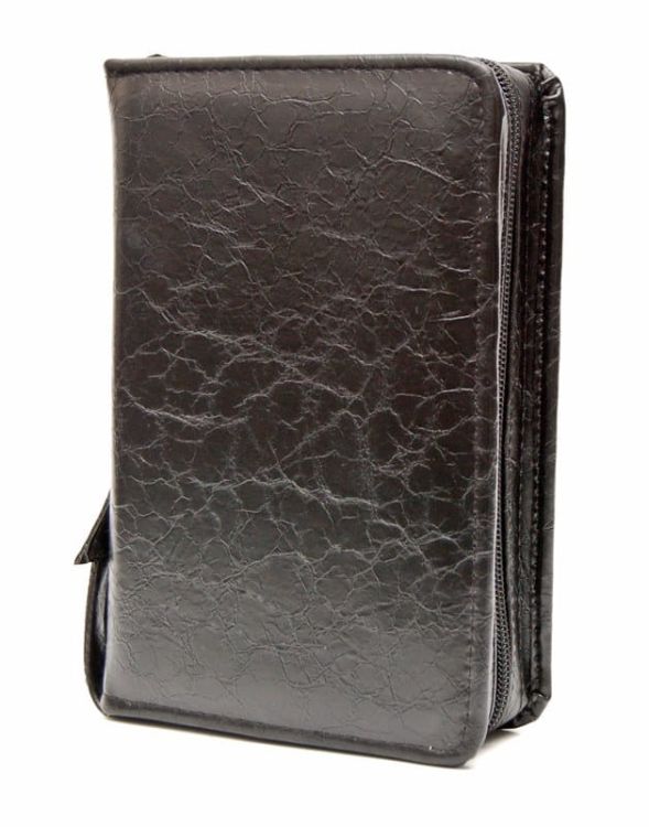 Okładka na brewiarz - skóra ekologiczna czarna e-religijne.pl