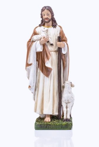 Sklep chrześcijański figury, rzeźby, obrazy: Jezus Dobry Pasterz figurka 20 cm