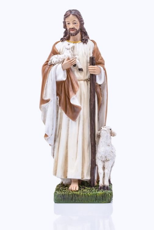 Sklep chrześcijański figury, rzeźby, obrazy: Jezus Dobry Pasterz figurka 20 cm