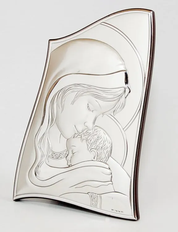 Obrazek srebrny Maryja z Dzieciątkiem e-religijne.pl