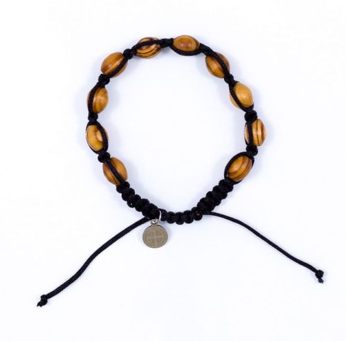 Różaniec bransoletkaz medalikiem św. Benedykta BZPJ06