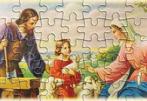 Puzzle religijne dla dzieci - Święta Rodzina - obraz e-religijne.pl