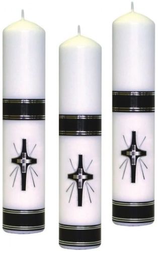 Świece ołtarzowe samospalające pogrzebowa F3 (zestaw 3 świec) e-religijne.pl