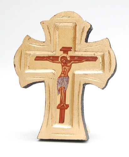 Ikona bizantyjska Jezus Chrystus na krzyżu - Ukrzyżowanie - 16,5 cm e-religijne.pl