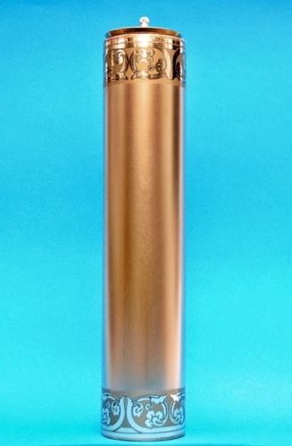 Świeca ołtarzowa na wkład olejowy (komplet z wkładem) - 30 cm (złota) e-religijne.pl