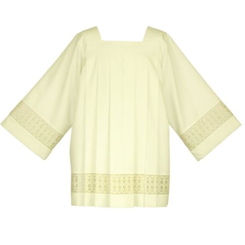 Komża kapłańska ecru ze wstawką 5-136-1 e-religijne.pl