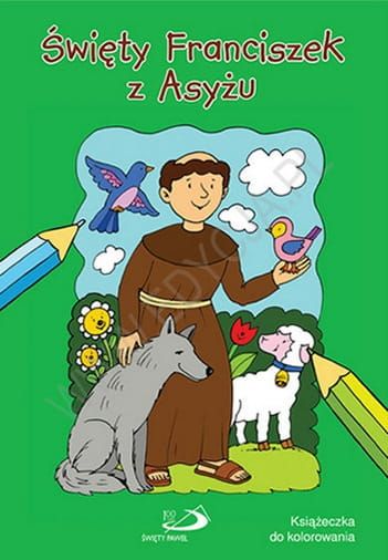 Święty Franciszek Kolorowanka religijna dla dzieci e-religijne.pl