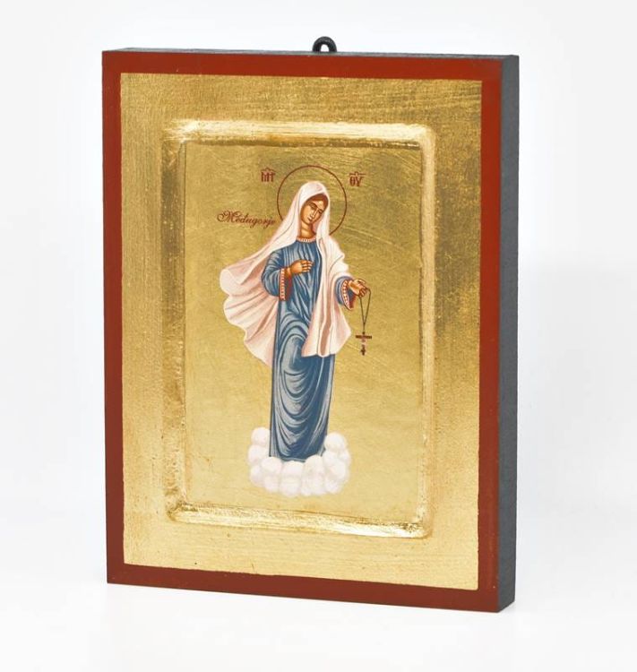 Ikona grecka MATKA BOŻA Z MEDJUGORIE 14 x 18 sklep z ikonami