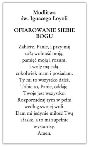 Obrazki ze św. Ignacym Loyolą i modlitwą (100 sztuk) księgarnia religijna dewocjonalia pomoce duszpasterskie
