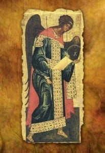 Pocztówka reprodukcja ikony Archanioł Michał e-religijne.pl