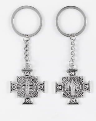 Brelok do kluczy z krzyżem św. Benedykta