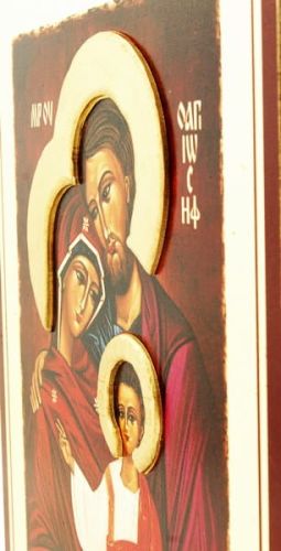 Ikona Świętej Rodziny (VV 25 x 31) z wypukłym nimbem e-religijne.pl