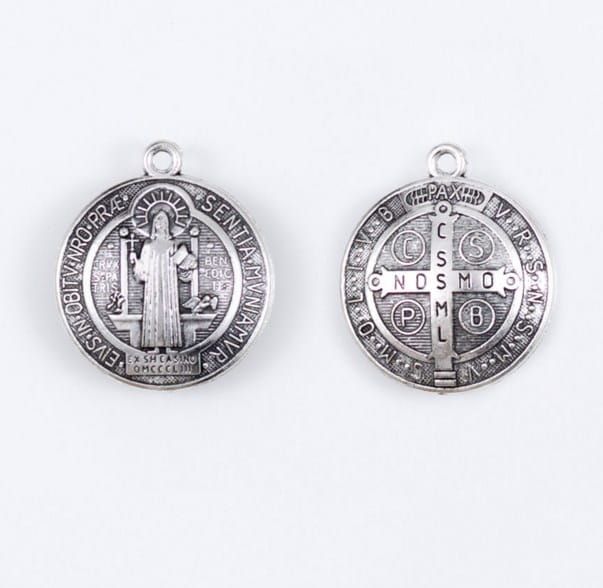 Medal św. Benedykta metalowy 3,5 cm - S209 chrześcijański sklep e-religijne.pl dewocjonalia krzyże medaliki św. Benedykta