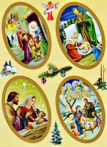 Naklejki świąteczne religijne Boże Narodzenie BN1 sklep upominki religijne księgarnia e-religijne.pl