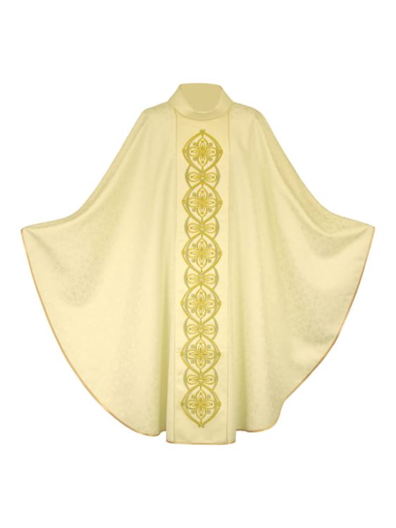 Ornat biały - ecru z haftem 1-233-1 e-religijne.pl