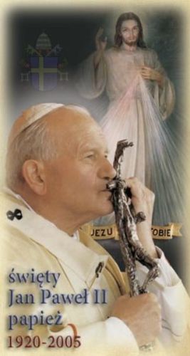 Obrazek ze św. Janem Pawłem i modlitwą za jego wstawiennictwem (100 szt.) e-religijne.pl