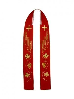 Stuła czerwona haftowana 4-171-2 e-religijne.pl