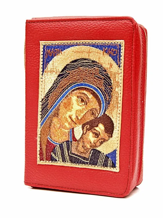 Okładka na Pismo św. z ikoną haftowaną ze skóry - (CZRW) - format oazowy e-religijne.pl