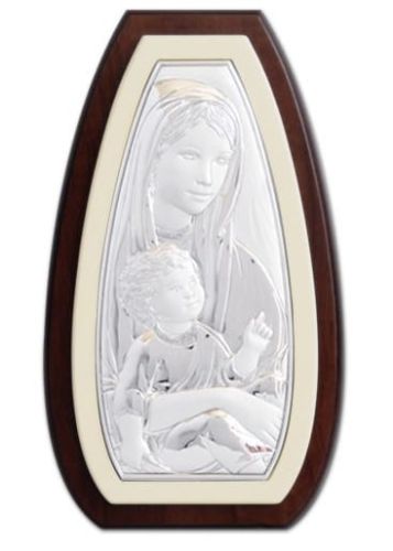 Obrazek srebrny Maryja z Dzieciątkiem - 1116L e-religijne.pl