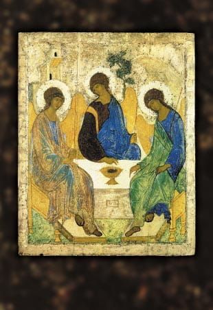 Pocztówka reprodukcja ikony Trójca św. Rublowa e-religijne.pl
