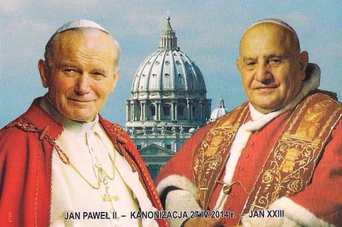 Obrazek Kanonizacja Jan Paweł II - Jan XXIII (10x15) e-religijne.pl