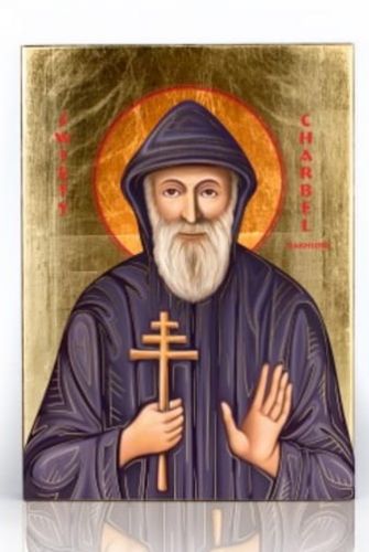 Ikona św. Charbela - złocona - 11,5 x 16 Największy sklep z ikonami e-religijne.pl