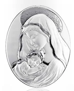 Maryja z Dzieciątkiem - obrazek srebrny 722MM