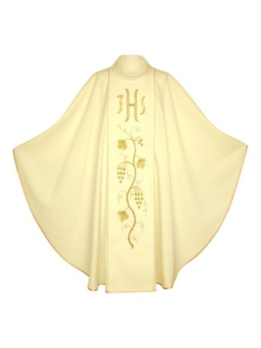 Ornat ecru ręcznie haftowany 1-021-1 e-religijne.pl