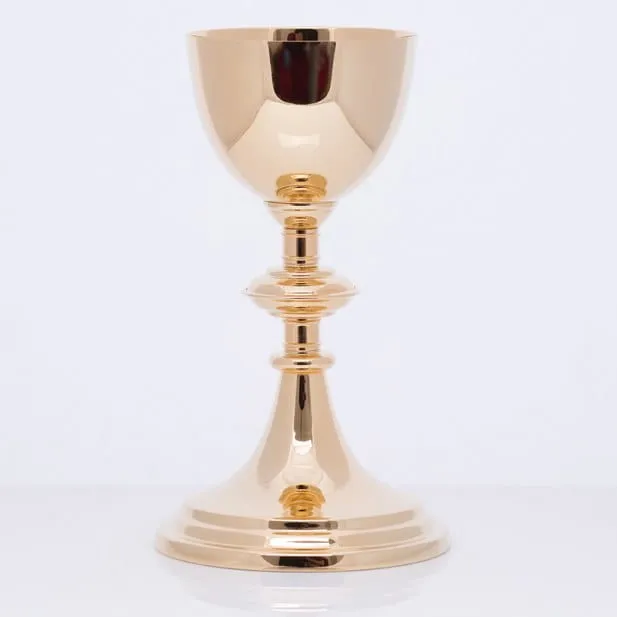 Kielich mszalny złocony mosiężny 22 cm DM-1008 e-religijne.pl