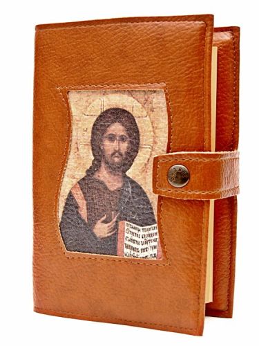 Okładka na Pismo św. z ikoną ze skóry - format oazowy - 4 e-religijne.pl