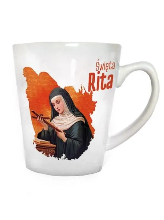 Kubek Święta Rita "Niemożliwe staje się możliwe" księgarnia chrześcijańska sklep z kubeczkami religijnymi