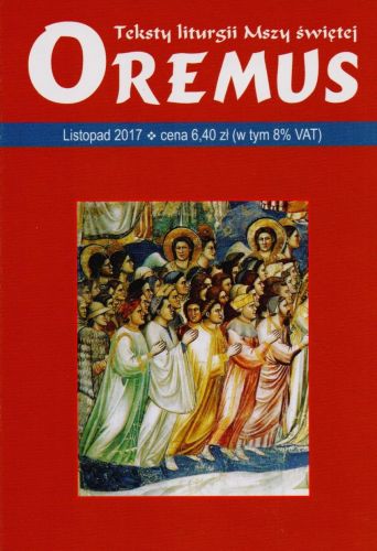 Księgarnia chrześcijańska sklep e-religijne.pl Oremus na LISTOPAD 2017 - teksty liturgii Mszy Świętej wydawnictwo PROMIC