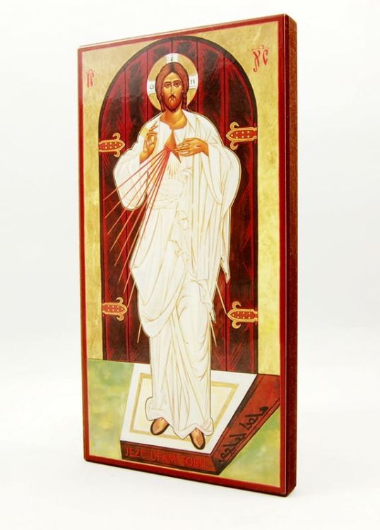 Ikona reprodukcja Jezus Miłosierny z Trento 20 cm x 40 cm e-religijne.pl