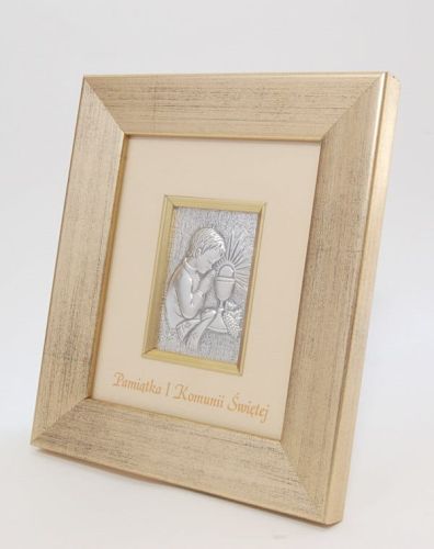 Obrazek srebrny - pamiątka I Komunii św - dla chłopca e-religijne.pl