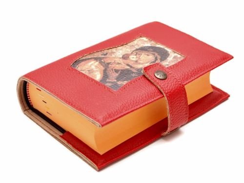 Okładka na Pismo św. z ikoną ze skóry - format oazowy - 5 e-religijne.pl