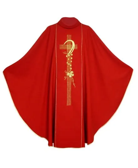 Ornat czerwony ręcznie haftowany 1-036-2 e-religijne.pl