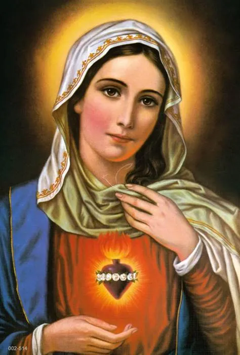 Religijna pocztówka Najświętsze Serce Maryi (10 sztuk) sklep chrześcijański obrazki religijne