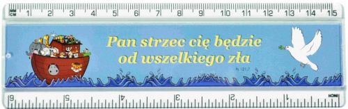 Linijka z hasłem religijnym Pan strzec cię będzie od zła wszelkiego. e+religijne.pl