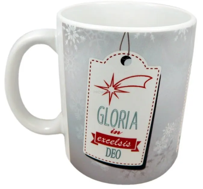 Chrześcijański kubek świąteczny "Gloria in Exelsis Deo" Atrakcyjne pomysły na upominek religijny dewocjonalia sklep e-religijne.pl
