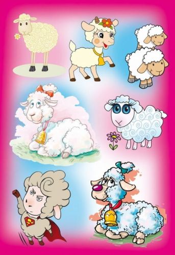 Naklejka Owieczki różowe e-religijne