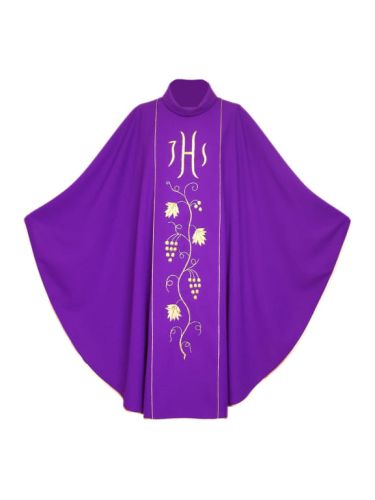 Ornat fioletowy ręcznie haftowany 1-021-4 e-religijne.pl